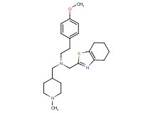 2-(4-methoxyphenyl)-N-[(1-methyl-4-piperidinyl)methyl]-N-(4,5,6,7-tetrahydro-1,3-benzothiazol-2-ylmethyl)ethanamine