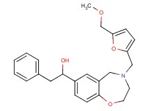 1-(4-{[5-(methoxymethyl)-2-furyl]methyl}-2,3,4,5-tetrahydro-1,4-benzoxazepin-7-yl)-2-phenylethanol
