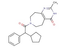 7-[cyclopentyl(phenyl)acetyl]-2-methyl-3,5,6,7,8,9-hexahydro-4H-pyrimido[4,5-d]azepin-4-one