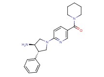 (3R*,4S*)-4-phenyl-1-[5-(piperidin-1-ylcarbonyl)pyridin-2-yl]pyrrolidin-3-amine