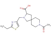 8-acetyl-2-[(2-ethyl-1,3-thiazol-4-yl)methyl]-2,8-diazaspiro[4.5]decane-3-carboxylic acid