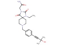 2-{1-ethyl-8-[4-(3-hydroxy-3-methyl-1-butyn-1-yl)benzyl]-2,4-dioxo-1,3,8-triazaspiro[4.5]dec-3-yl}acetamide