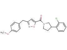 5-{[3-(2-chlorophenyl)-1-pyrrolidinyl]carbonyl}-3-(4-methoxybenzyl)isoxazole