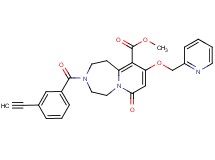 methyl 3-(3-ethynylbenzoyl)-7-oxo-9-(2-pyridinylmethoxy)-1,2,3,4,5,7-hexahydropyrido[1,2-d][1,4]diazepine-10-carboxylate