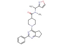 N-[1-(3-isoxazolyl)ethyl]-N-methyl-1-(2-phenyl-6,7-dihydro-5H-cyclopenta[d]pyrimidin-4-yl)-4-piperidinecarboxamide