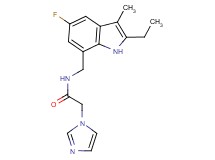 N-[(2-ethyl-5-fluoro-3-methyl-1H-indol-7-yl)methyl]-2-(1H-imidazol-1-yl)acetamide