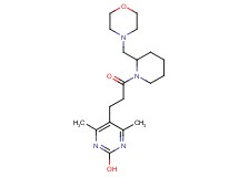 4,6-dimethyl-5-{3-[2-(4-morpholinylmethyl)-1-piperidinyl]-3-oxopropyl}-2-pyrimidinol