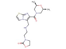 3-(2-{[(6-{[(2R*,6S*)-2,6-dimethyl-4-morpholinyl]carbonyl}imidazo[2,1-b][1,3]thiazol-5-yl)methyl]amino}ethyl)-1,3-oxazolidin-2-one