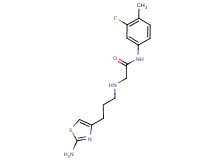 2-{[3-(2-amino-1,3-thiazol-4-yl)propyl]amino}-N-(3-fluoro-4-methylphenyl)acetamide