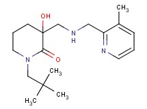 1-(2,2-dimethylpropyl)-3-hydroxy-3-({[(3-methyl-2-pyridinyl)methyl]amino}methyl)-2-piperidinone