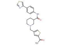 1-[(5-acetyl-3-thienyl)methyl]-N-[4-(1,3-thiazol-4-yl)phenyl]-3-piperidinecarboxamide