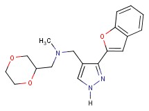 1-[3-(1-benzofuran-2-yl)-1H-pyrazol-4-yl]-N-(1,4-dioxan-2-ylmethyl)-N-methylmethanamine