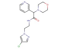 N-[2-(4-chloro-1H-pyrazol-1-yl)ethyl]-2-(4-morpholinyl)-2-(3-pyridinyl)acetamide