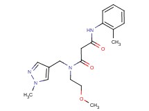 N-(2-methoxyethyl)-N'-(2-methylphenyl)-N-[(1-methyl-1H-pyrazol-4-yl)methyl]malonamide