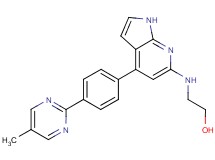 2-({4-[4-(5-methylpyrimidin-2-yl)phenyl]-1H-pyrrolo[2,3-b]pyridin-6-yl}amino)ethanol