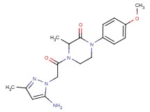 4-[(5-amino-3-methyl-1H-pyrazol-1-yl)acetyl]-1-(4-methoxyphenyl)-3-methylpiperazin-2-one