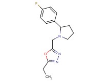 2-ethyl-5-{[2-(4-fluorophenyl)-1-pyrrolidinyl]methyl}-1,3,4-oxadiazole