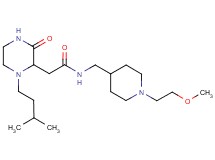 N-{[1-(2-methoxyethyl)-4-piperidinyl]methyl}-2-[1-(3-methylbutyl)-3-oxo-2-piperazinyl]acetamide