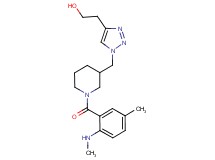 2-[1-({1-[5-methyl-2-(methylamino)benzoyl]-3-piperidinyl}methyl)-1H-1,2,3-triazol-4-yl]ethanol
