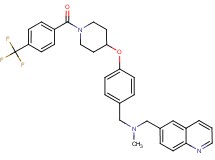 N-methyl-1-(6-quinolinyl)-N-[4-({1-[4-(trifluoromethyl)benzoyl]-4-piperidinyl}oxy)benzyl]methanamine