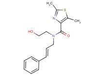 N-(2-hydroxyethyl)-2,5-dimethyl-N-[(2E)-3-phenylprop-2-en-1-yl]-1,3-thiazole-4-carboxamide