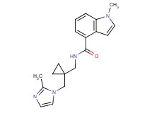 1-methyl-N-({1-[(2-methyl-1H-imidazol-1-yl)methyl]cyclopropyl}methyl)-1H-indole-4-carboxamide