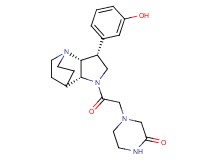 4-{2-[(3R*,3aR*,7aR*)-3-(3-hydroxyphenyl)hexahydro-4,7-ethanopyrrolo[3,2-b]pyridin-1(2H)-yl]-2-oxoethyl}piperazin-2-one