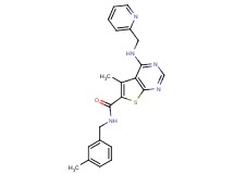 5-methyl-N-(3-methylbenzyl)-4-[(2-pyridinylmethyl)amino]thieno[2,3-d]pyrimidine-6-carboxamide