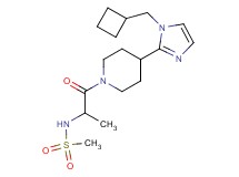 N-(2-{4-[1-(cyclobutylmethyl)-1H-imidazol-2-yl]piperidin-1-yl}-1-methyl-2-oxoethyl)methanesulfonamide