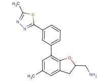 ({5-methyl-7-[3-(5-methyl-1,3,4-thiadiazol-2-yl)phenyl]-2,3-dihydro-1-benzofuran-2-yl}methyl)amine