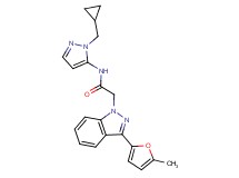 N-[1-(cyclopropylmethyl)-1H-pyrazol-5-yl]-2-[3-(5-methyl-2-furyl)-1H-indazol-1-yl]acetamide