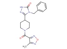 4-benzyl-5-{1-[(4-methyl-1,2,5-oxadiazol-3-yl)carbonyl]piperidin-4-yl}-2,4-dihydro-3H-1,2,4-triazol-3-one