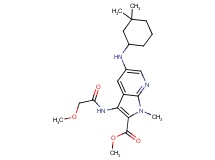 methyl 5-[(3,3-dimethylcyclohexyl)amino]-3-[(methoxyacetyl)amino]-1-methyl-1H-pyrrolo[2,3-b]pyridine-2-carboxylate
