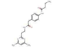 N-[4-(2-{[2-(4,6-dimethylpyrimidin-2-yl)ethyl]amino}-2-oxoethyl)phenyl]butanamide