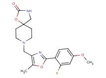 8-{[2-(2-fluoro-4-methoxyphenyl)-5-methyl-1,3-oxazol-4-yl]methyl}-1-oxa-3,8-diazaspiro[4.5]decan-2-one