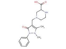 4-[(1,5-dimethyl-3-oxo-2-phenyl-2,3-dihydro-1H-pyrazol-4-yl)methyl]piperazine-2-carboxylic acid