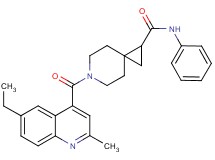 6-[(6-ethyl-2-methyl-4-quinolinyl)carbonyl]-N-phenyl-6-azaspiro[2.5]octane-1-carboxamide