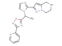 2-(1-{1-[3-(2-pyridinyl)-1,2,4-oxadiazol-5-yl]ethyl}-1H-imidazol-2-yl)-4,5,6,7-tetrahydropyrazolo[1,5-a]pyrazine hydrochloride