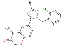 6-[1-(2-chloro-6-fluorobenzyl)-1H-1,2,4-triazol-5-yl]-4-methyl-2H-1,4-benzoxazin-3(4H)-one