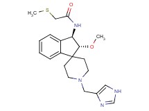 N-[(2R*,3R*)-1'-(1H-imidazol-4-ylmethyl)-2-methoxy-2,3-dihydrospiro[indene-1,4'-piperidin]-3-yl]-2-(methylthio)acetamide