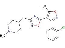4-({5-[3-(2-chlorophenyl)-5-methylisoxazol-4-yl]-1,2,4-oxadiazol-3-yl}methyl)-1-methylpiperidine