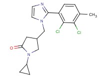 1-cyclopropyl-4-{[2-(2,3-dichloro-4-methylphenyl)-1H-imidazol-1-yl]methyl}pyrrolidin-2-one