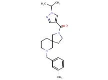 2-[(1-isopropyl-1H-pyrazol-4-yl)carbonyl]-7-(3-methylbenzyl)-2,7-diazaspiro[4.5]decane