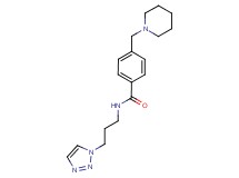 4-(1-piperidinylmethyl)-N-[3-(1H-1,2,3-triazol-1-yl)propyl]benzamide