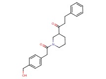 1-(1-{[4-(hydroxymethyl)phenyl]acetyl}-3-piperidinyl)-3-phenyl-1-propanone
