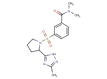 N,N-dimethyl-3-{[2-(3-methyl-1H-1,2,4-triazol-5-yl)pyrrolidin-1-yl]sulfonyl}benzamide