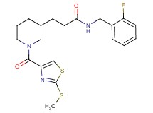 N-(2-fluorobenzyl)-3-(1-{[2-(methylthio)-1,3-thiazol-4-yl]carbonyl}-3-piperidinyl)propanamide