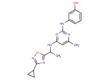 3-[(4-{[1-(3-cyclopropyl-1,2,4-oxadiazol-5-yl)ethyl]amino}-6-methylpyrimidin-2-yl)amino]phenol