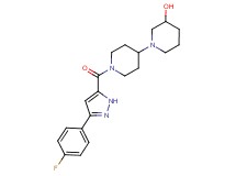1'-{[3-(4-fluorophenyl)-1H-pyrazol-5-yl]carbonyl}-1,4'-bipiperidin-3-ol