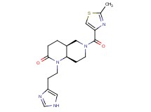 (4aS*,8aR*)-1-[2-(1H-imidazol-4-yl)ethyl]-6-[(2-methyl-1,3-thiazol-4-yl)carbonyl]octahydro-1,6-naphthyridin-2(1H)-one